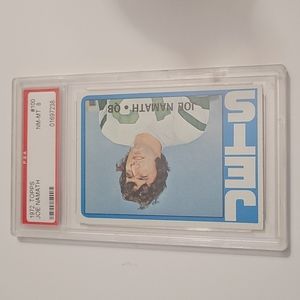 1972 Joe Namath Card Graded 8
